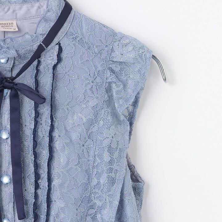 [Restock] Assorted Fabric Pleated One-Piece Dress♪,Light blue, medium image number 4