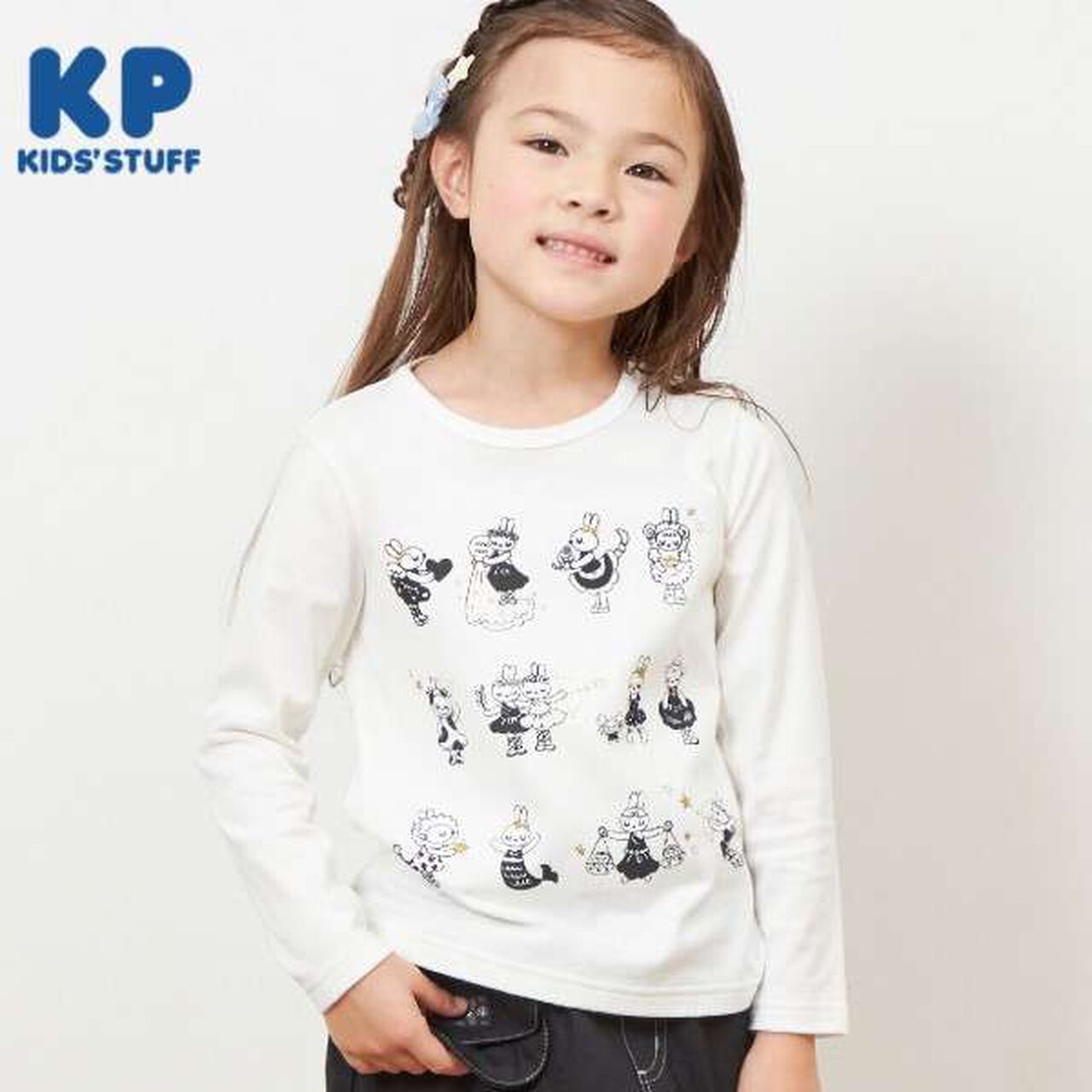 KP Zodiac Print Long-Sleeve T-Shirt (80-150),Off white, large image number 0