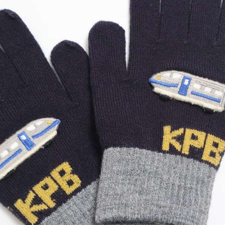 KP Deco Train Motif Gloves (M-L),Red, medium image number 2