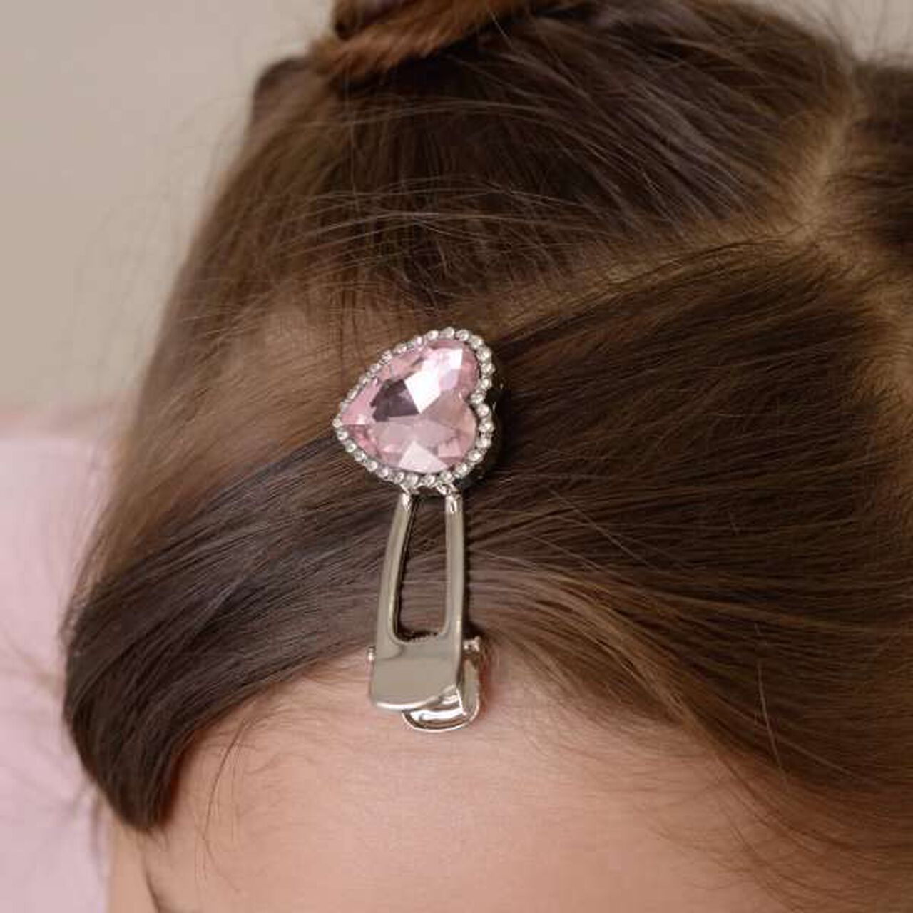 Sparkling Heart Hair Clip,Silver, large image number 7