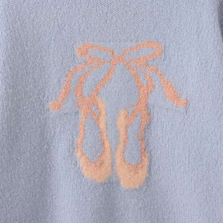 Fluffy and Soft/Matching Assortment Knitwear (Junior Size),Light blue, medium image number 4