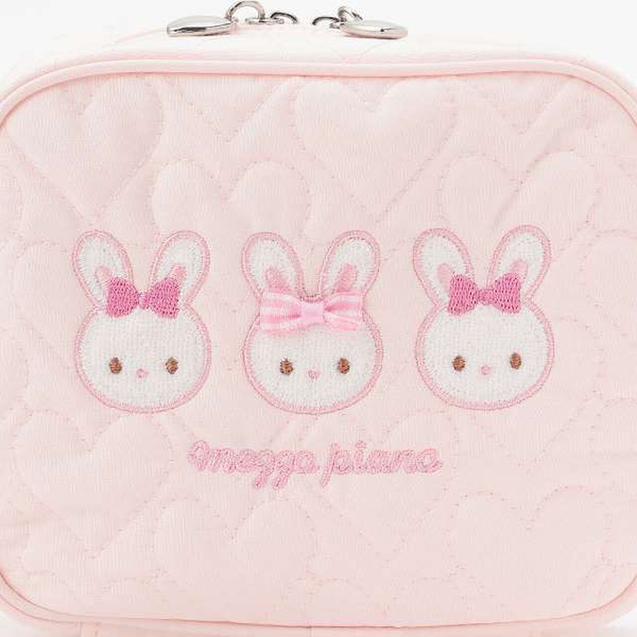 Rabbit Appliqu&eacute; Square Pouch,Light pink, large image number 3