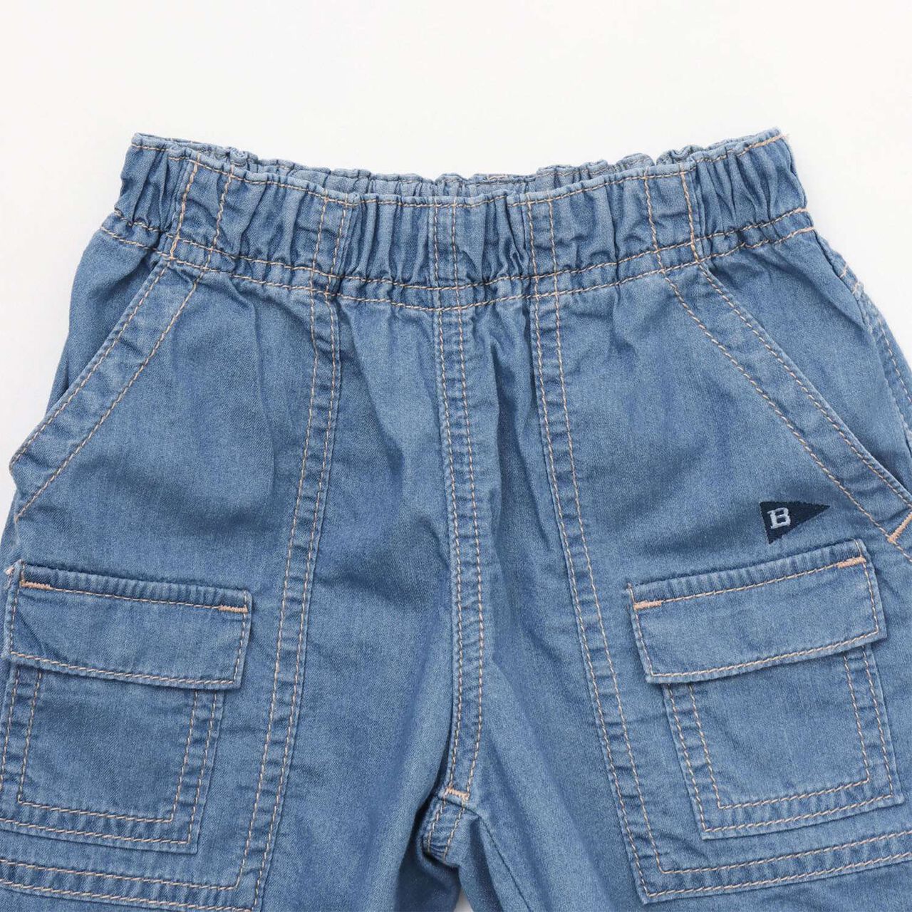 [Cool-Touch Denim] Half Pants,Blue, large image number 2