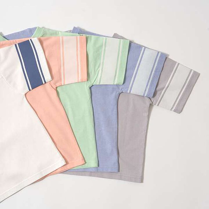 [Cool Touch] Either Way Is Fine! Sleeve Line Print Short Sleeve T-Shirt,Orange, medium image number 16