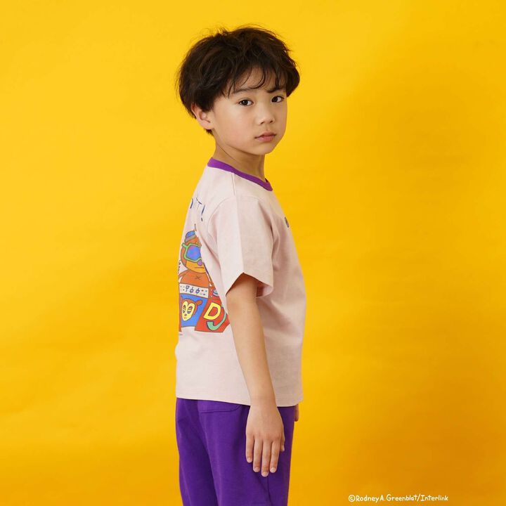 [親子連結款] [PaRappa the Rapper] 撞色羅紋短袖T恤,粉紅色, medium image number 6