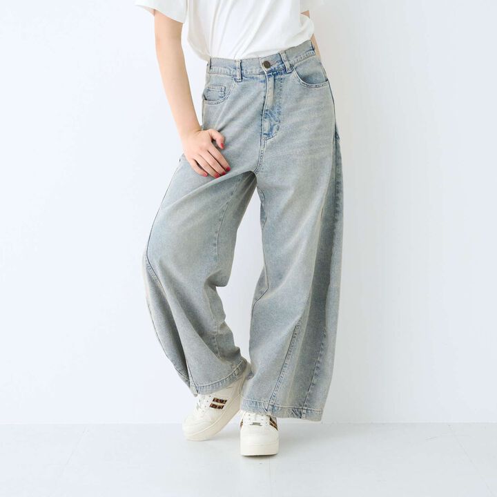 [LTXC / Cool Touch] Balloon Denim Pants,Gray, medium image number 8