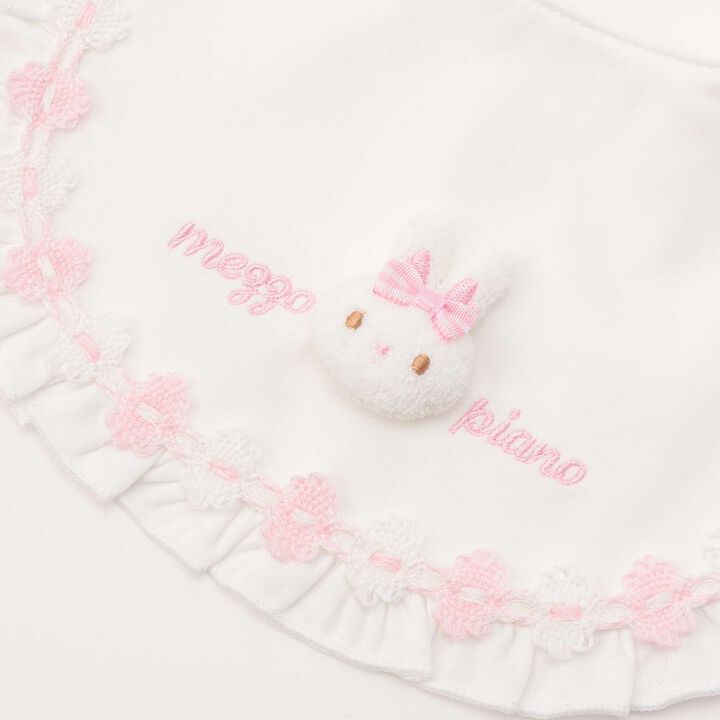 Bunny Mascot Bib,Off white, medium image number 3