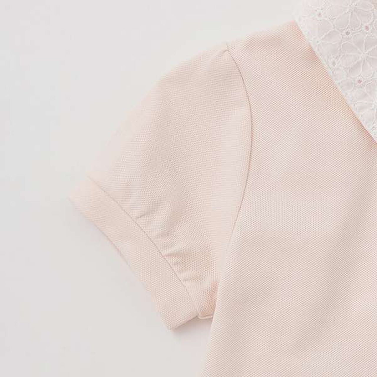 [Link] Peplum Polo Shirt,Light pink, large image number 3