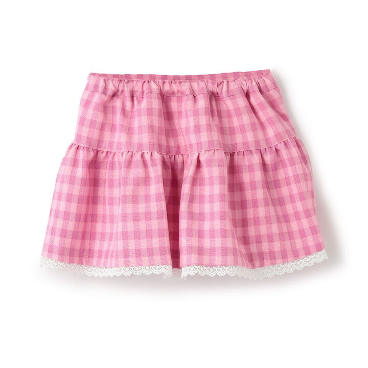 Laced Ribbon Skirt,Pink, medium image number 1