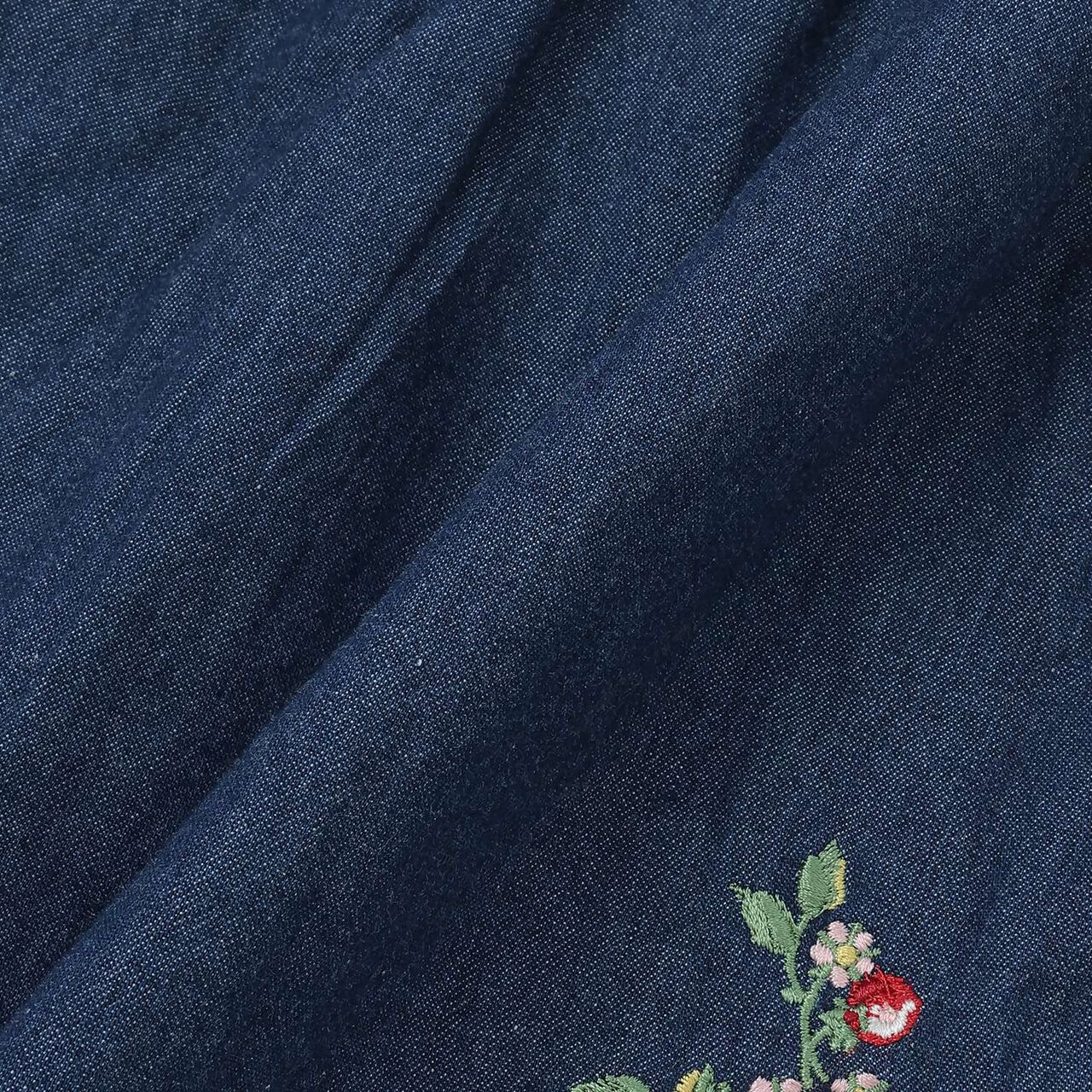 Wild Strawberry Embroidered Jumper Skirt,Navy, large image number 6