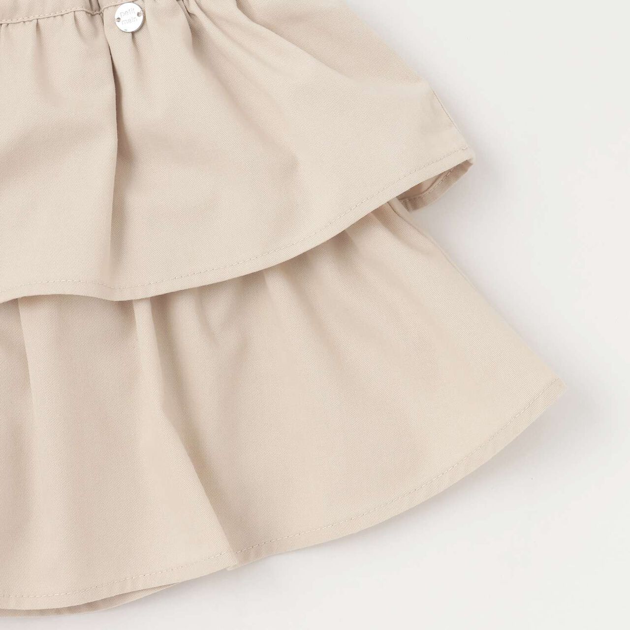 Tiered Skirt with Shorts,Light beige, large image number 11