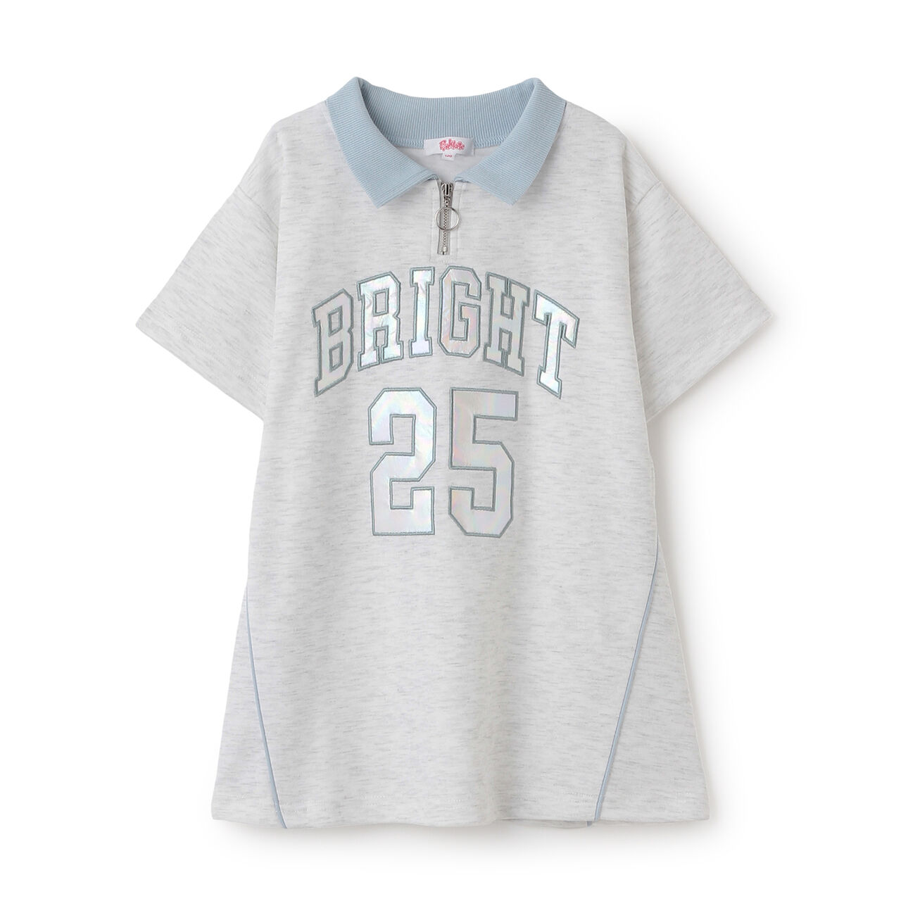 Numbered Half-Zip Ponte One-Piece Dress,Black, large image number 9