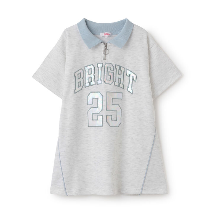 Numbered Half-Zip Ponte One-Piece Dress,Black, medium image number 9