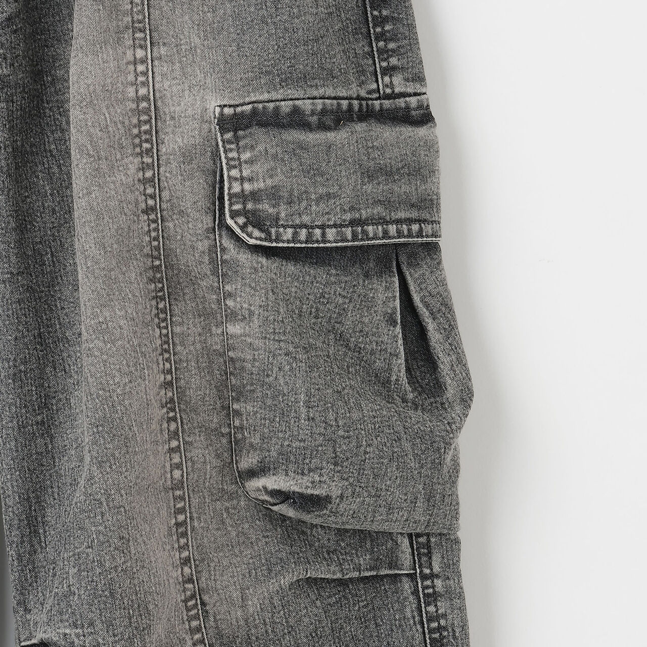[LTXC/ME DENIM] Stretch Quick-Dry Denim Cargo Pants with Belt Loops,Blue, large image number 17