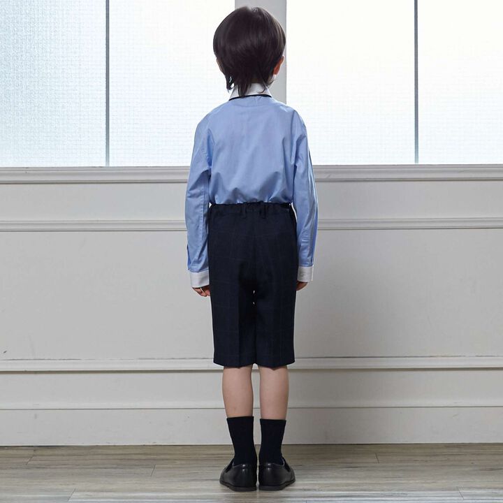 [Formal] Checkered Jacket & Half Pants Set,Light khaki, medium image number 6