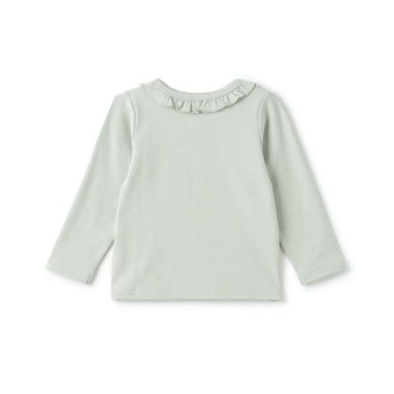 Fluffy Warmth Frill Long Sleeve T-Shirt,Gray, large image number 12