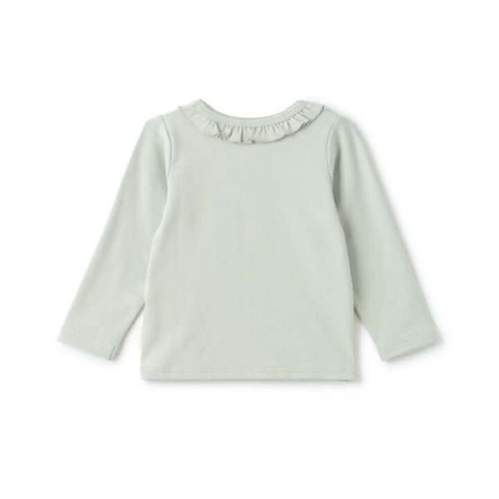 Fluffy Warmth Frill Long Sleeve T-Shirt,Gray, medium image number 12