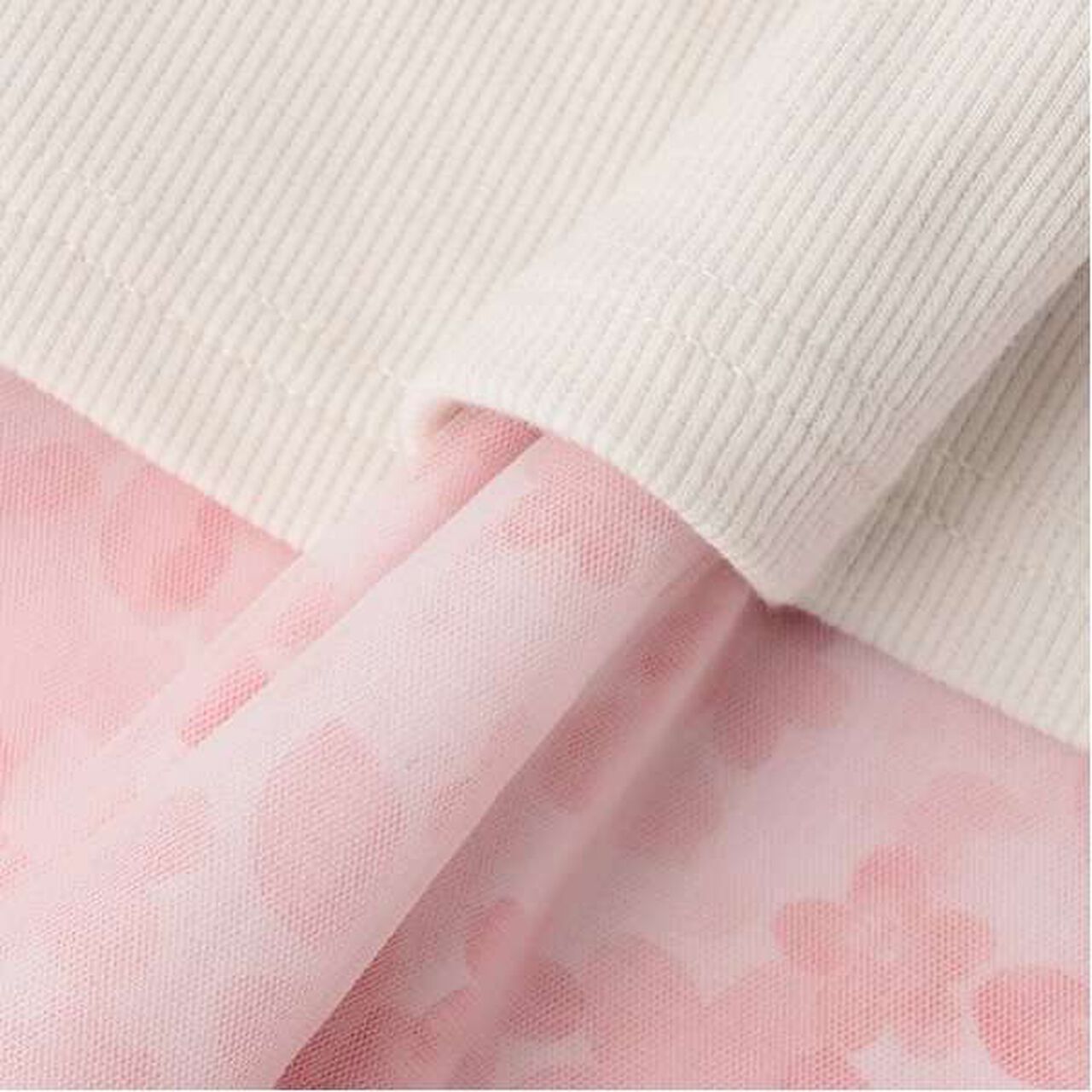 Floral Tulle Dress Set,Pink, large image number 7