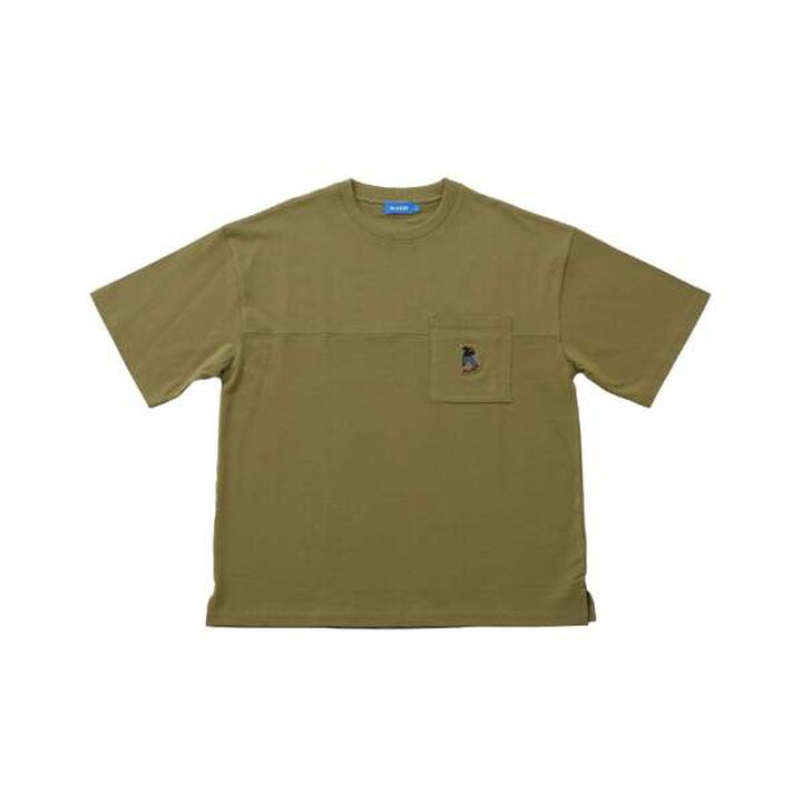 Big Short Sleeve T-Shirt with Pocket and Skater Embroidery,White, medium image number 20