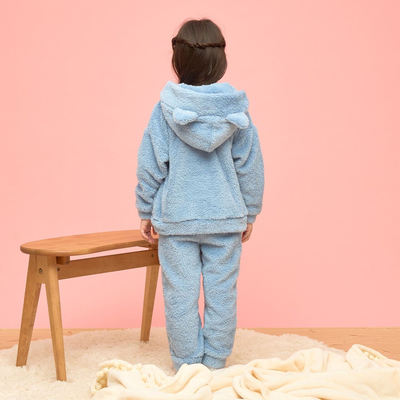 Bunny & Cat Hoodie & Pants Set,Lavender, large image number 23