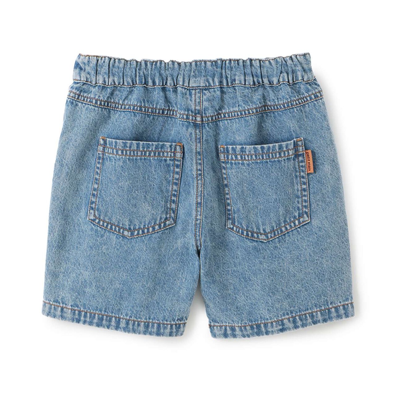 [Cool Touch] Bleached Denim Half Pants,Light gray, large image number 1