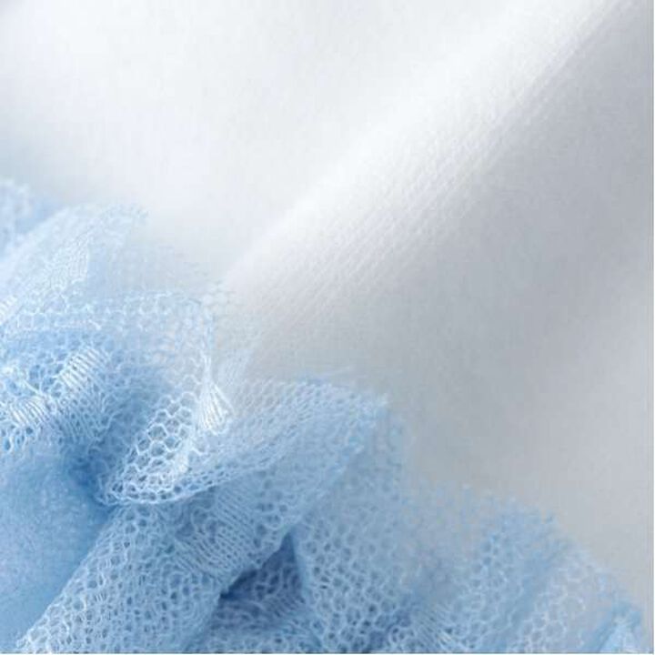 Tulle Tunic Layered Short Sleeve T-Shirt,Sax blue, medium image number 10