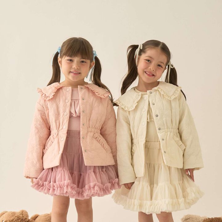 Lycee Mine Ballet Series Mid-Length Ribbon Quilted Jacket,Ivory, medium image number 37