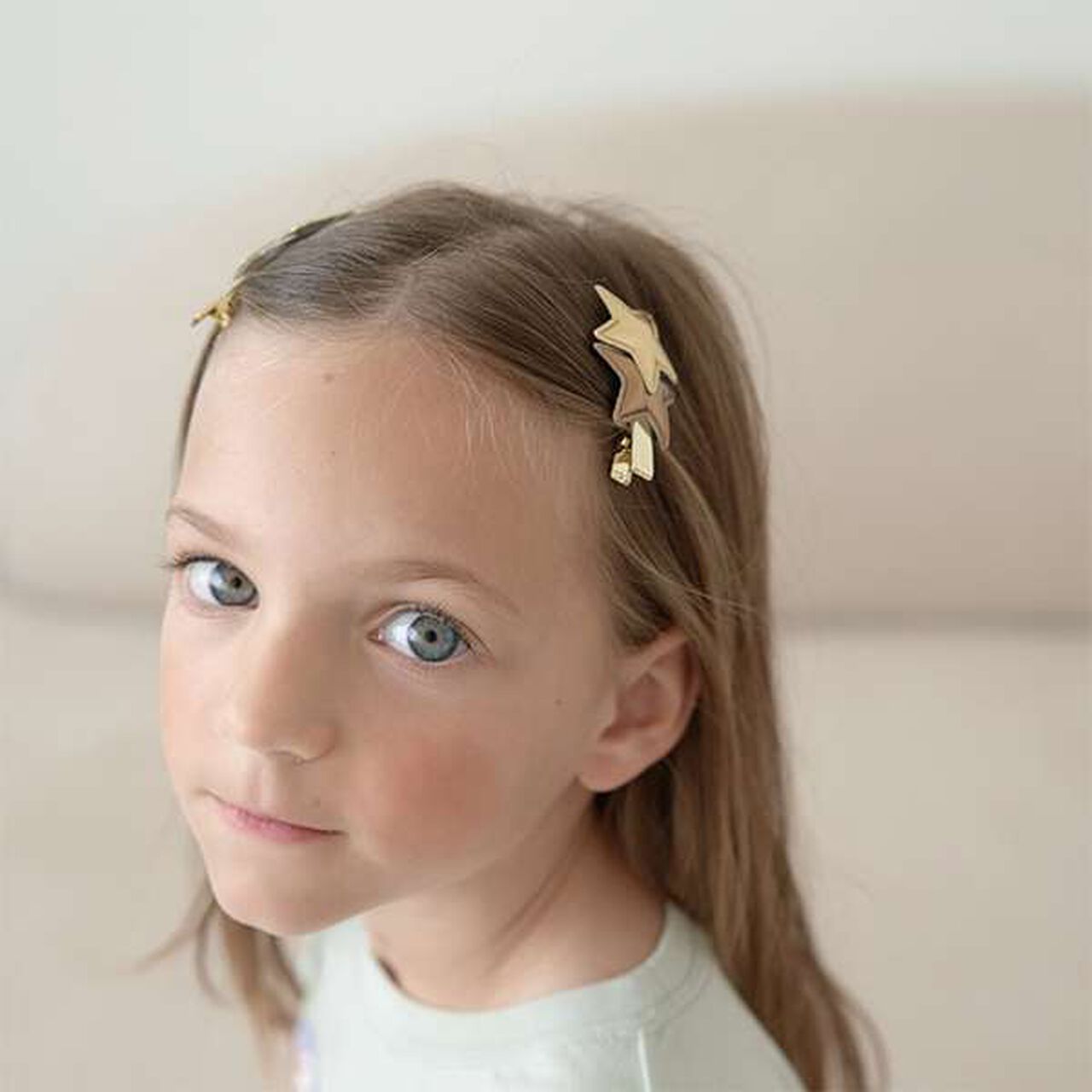 Sparkling Star Hair Clip Set,Silver, large image number 6