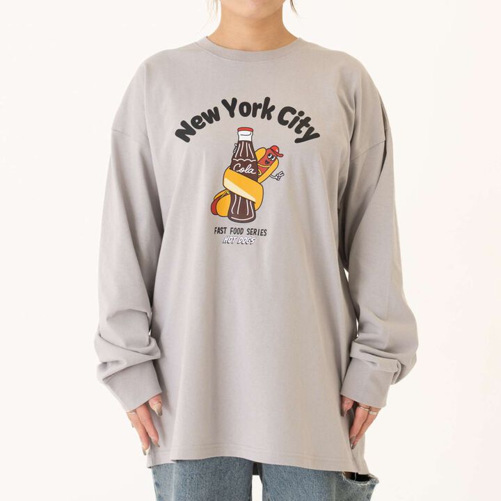 [Parent-Child Matching] [DAD] OFUZAKE Street Long Sleeve T-Shirt,Light gray, medium image number 0