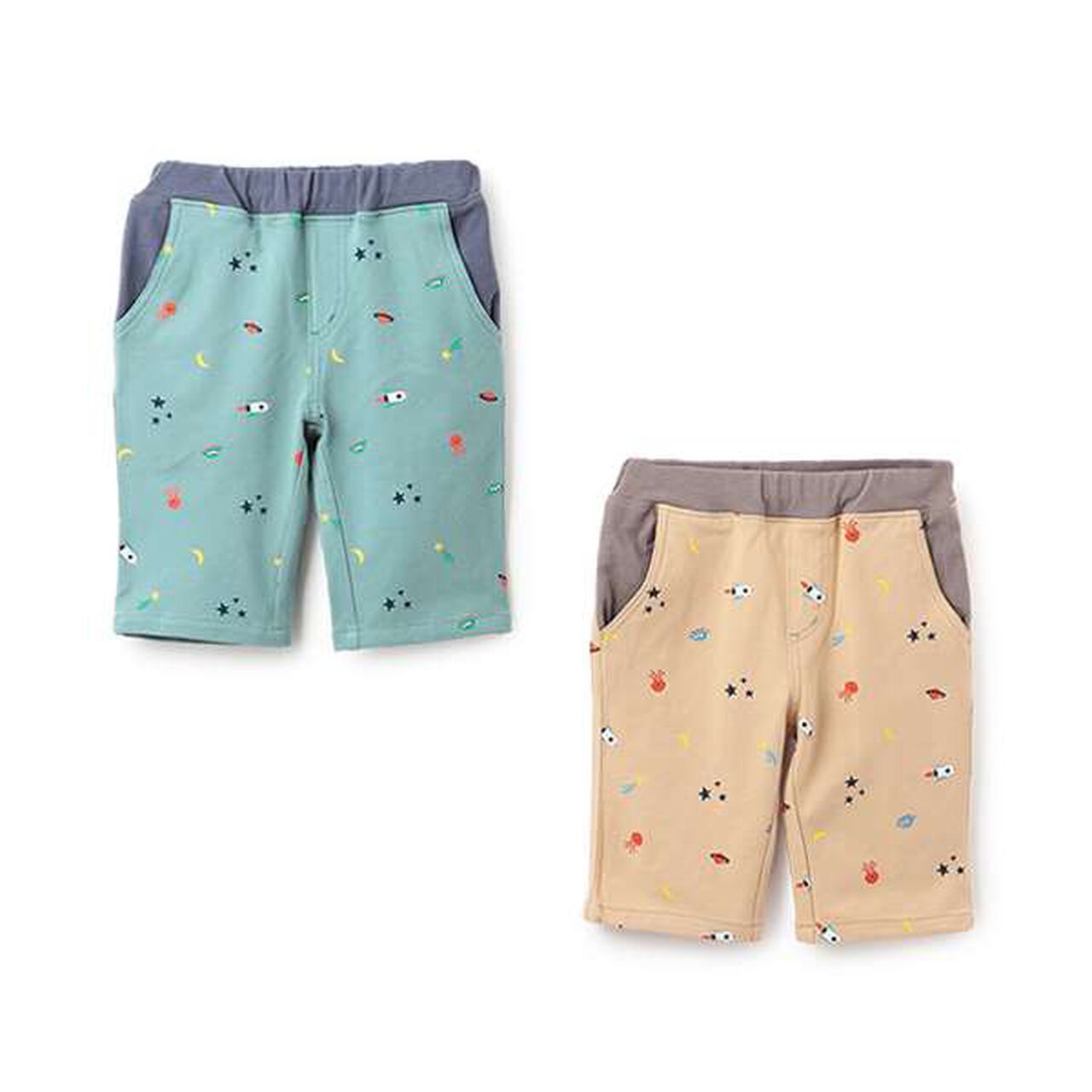 Space Pattern 6/10 Length Pants,Beige, large image number 8