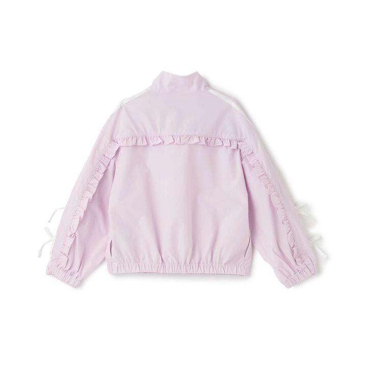 Frill Ribbon Line Bomber Jacket,Pink, medium image number 1