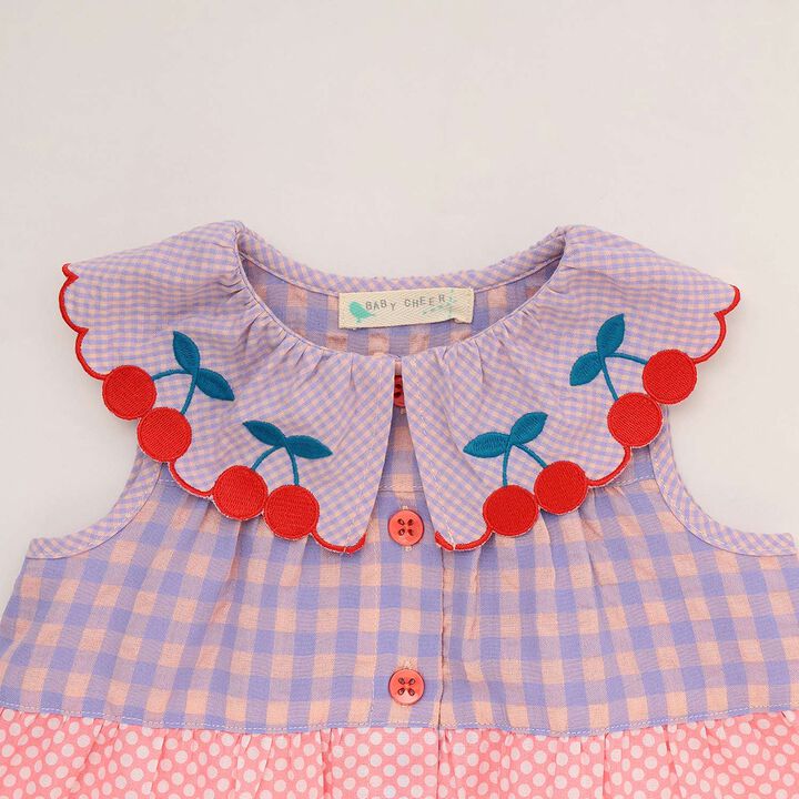 Fruit Pattern One-Piece Dress,Pink, medium image number 7