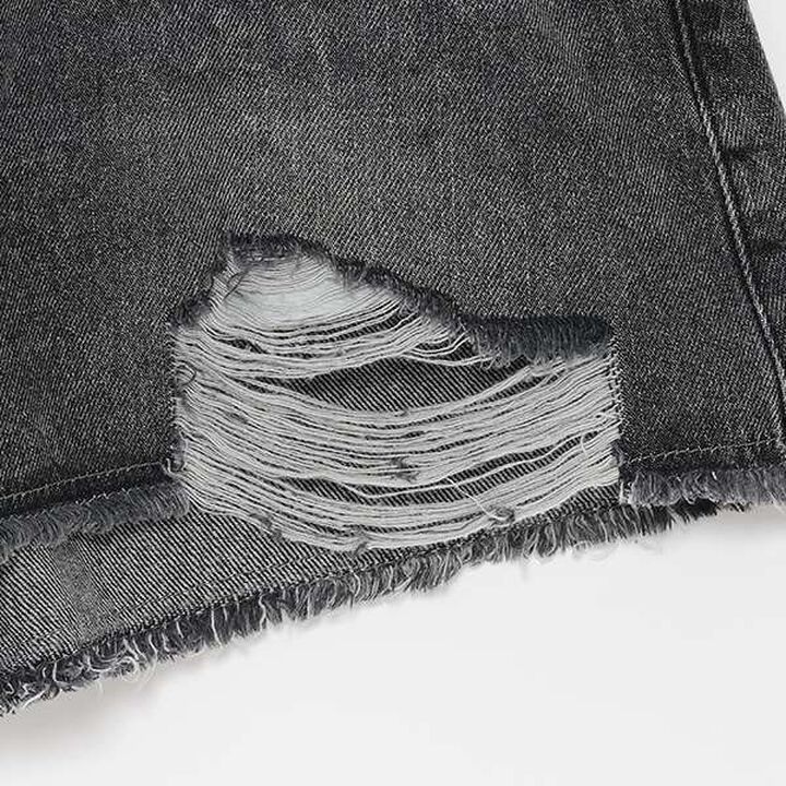 Distressed Denim Shorts,Gray, medium image number 15