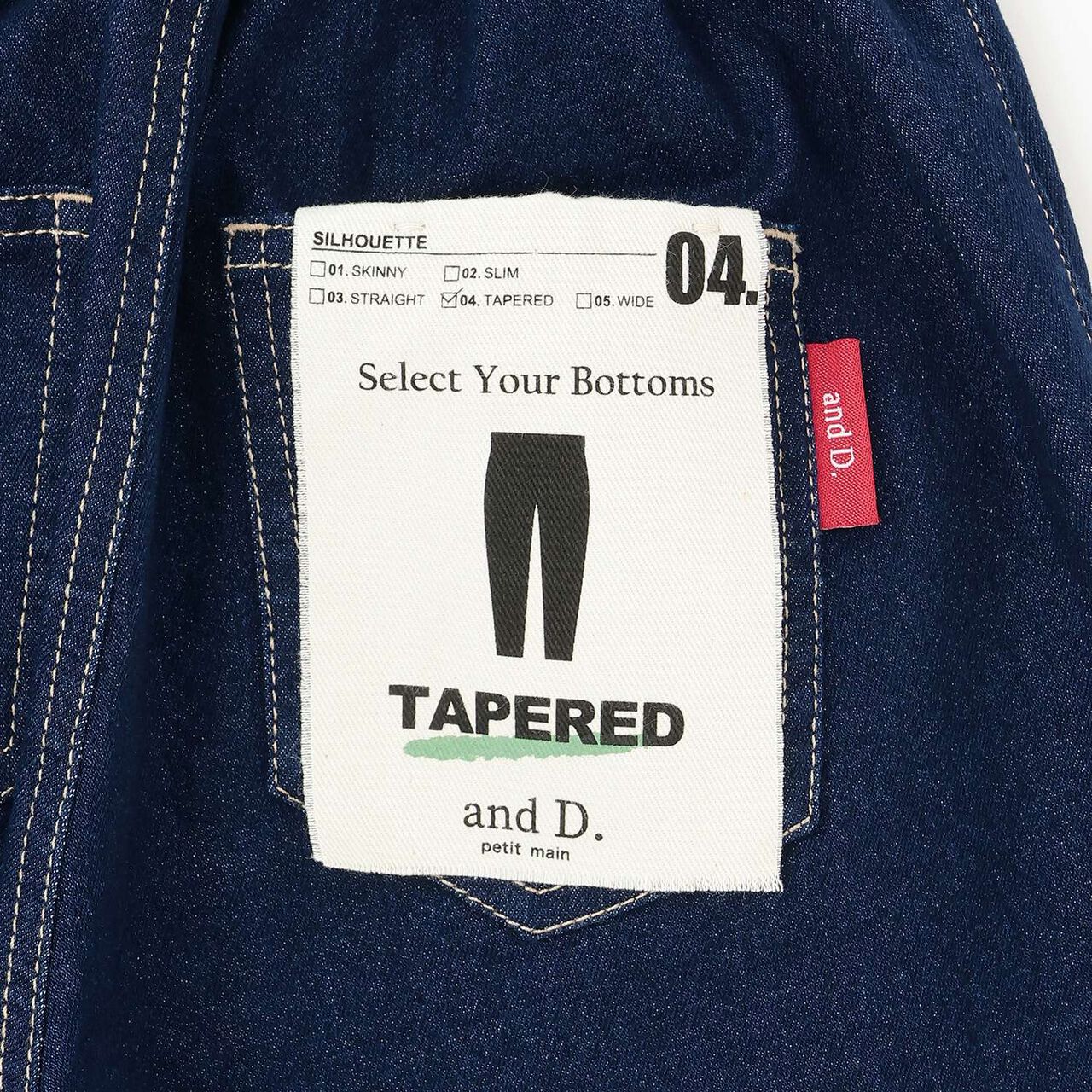 Denim Tapered Pants,Navy, large image number 16