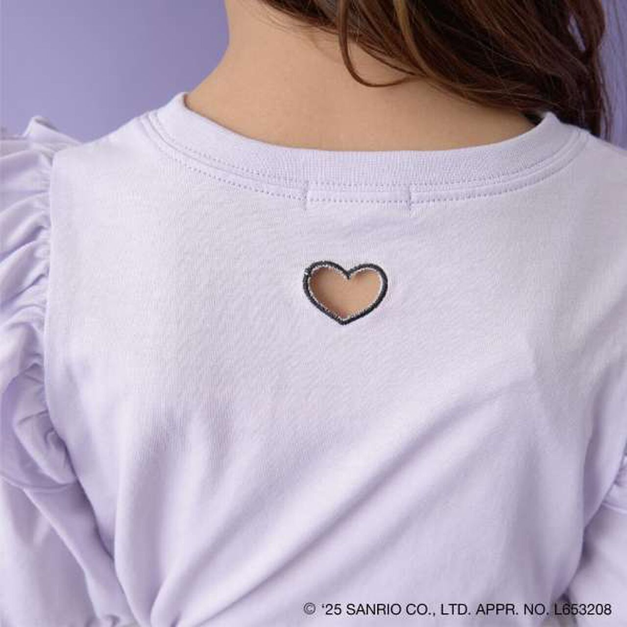 [Sanrio] Soft Cotton Cinnamoroll & Kuromi Assortment Embroidered 5-Sleeve T-Shirt,Off white, large image number 14