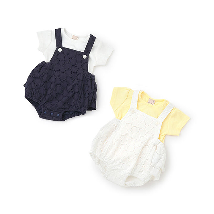 Heart Lace Overalls,Off white, medium image number 2