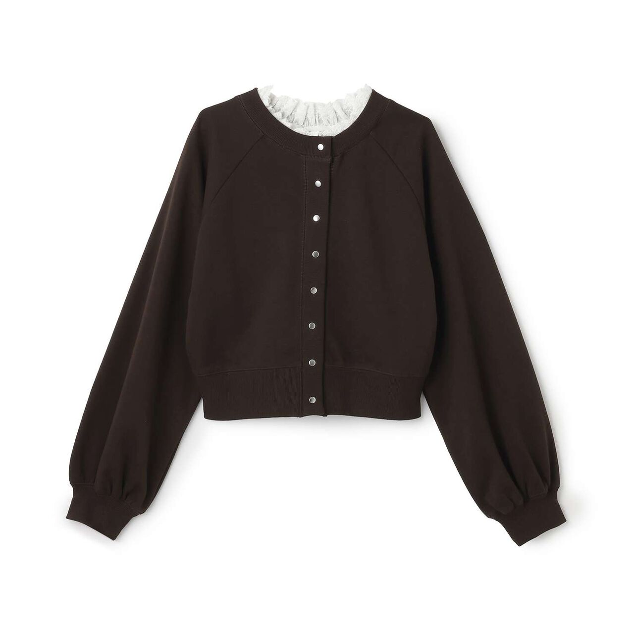 [Parent-Child Matching] Lace Collar 2WAY Cut Cardigan,Beige, large image number 19