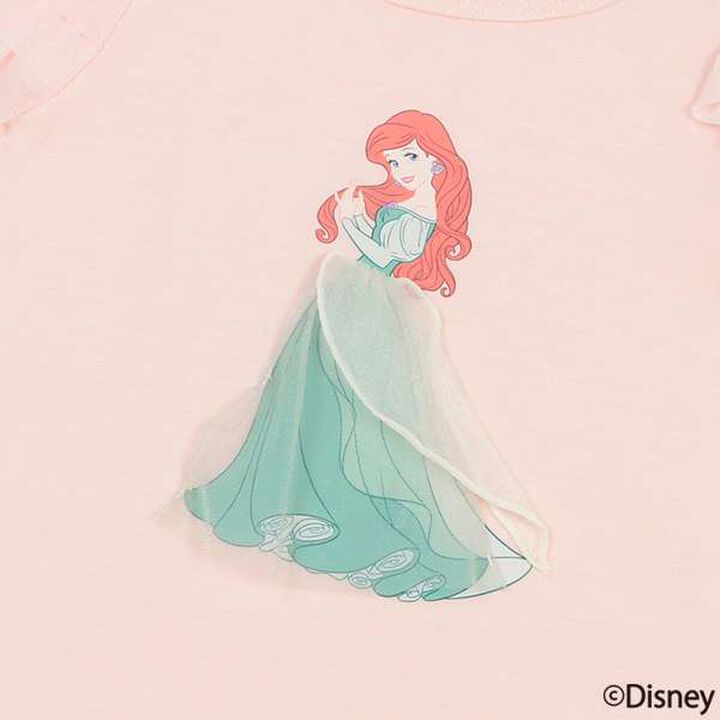 [Disney] Tulle Sleeve Graphic T-Shirt,Light blue, medium image number 4