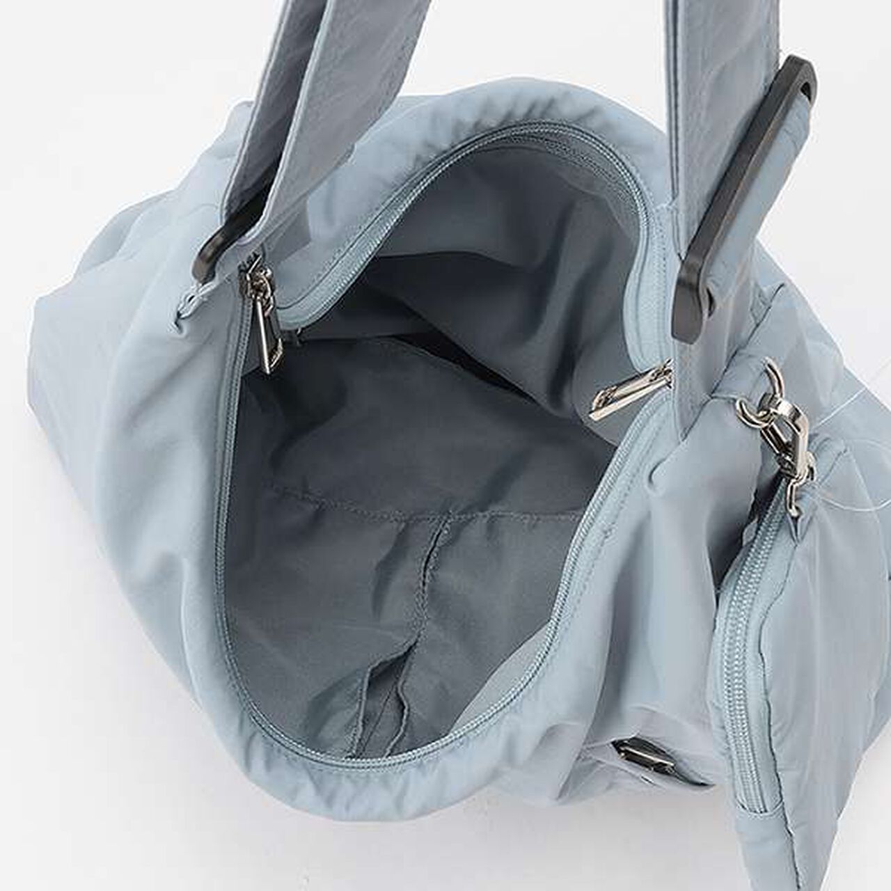 Big Nylon Shoulder Bag with Pouch,Sax blue, large image number 6