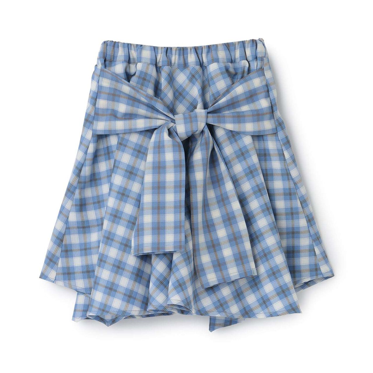 Gathered Check Shirt-Style Skirt with Inner Shorts [Kids Girls],Red, large image number 2