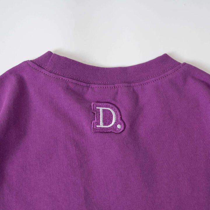 [USA Cotton] Chain Stitch Logo Wide Long Sleeve T-Shirt,Black, medium image number 10