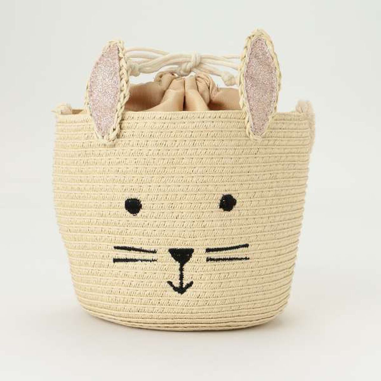 Mixed Material Motif Bag,Red, large image number 3