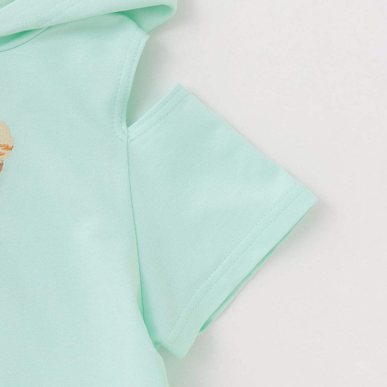 [31 Ice Cream] Cold-Shoulder Short-Sleeve Hoodie Dress,Lavender, large image number 13