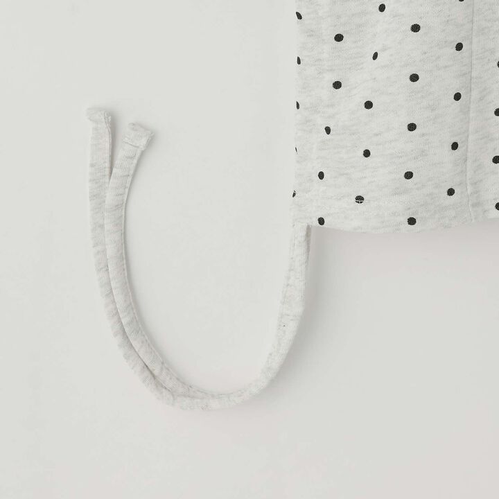 Drawstring Polka Dot Zip Parka,Smoke white, medium image number 13