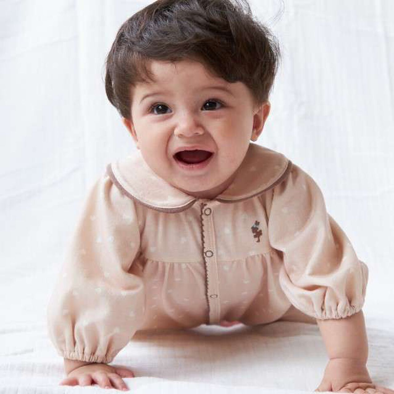 KP Heart Print Coverall,Beige, large image number 2