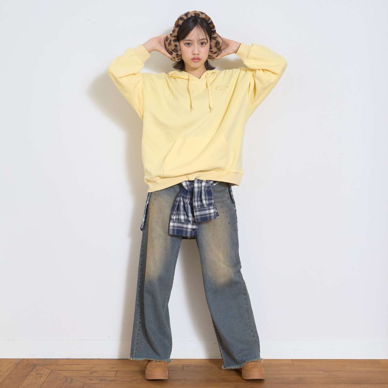 [Seconds Cute Top] [LTXC] Logo Foam Parka,Yellow, large image number 8