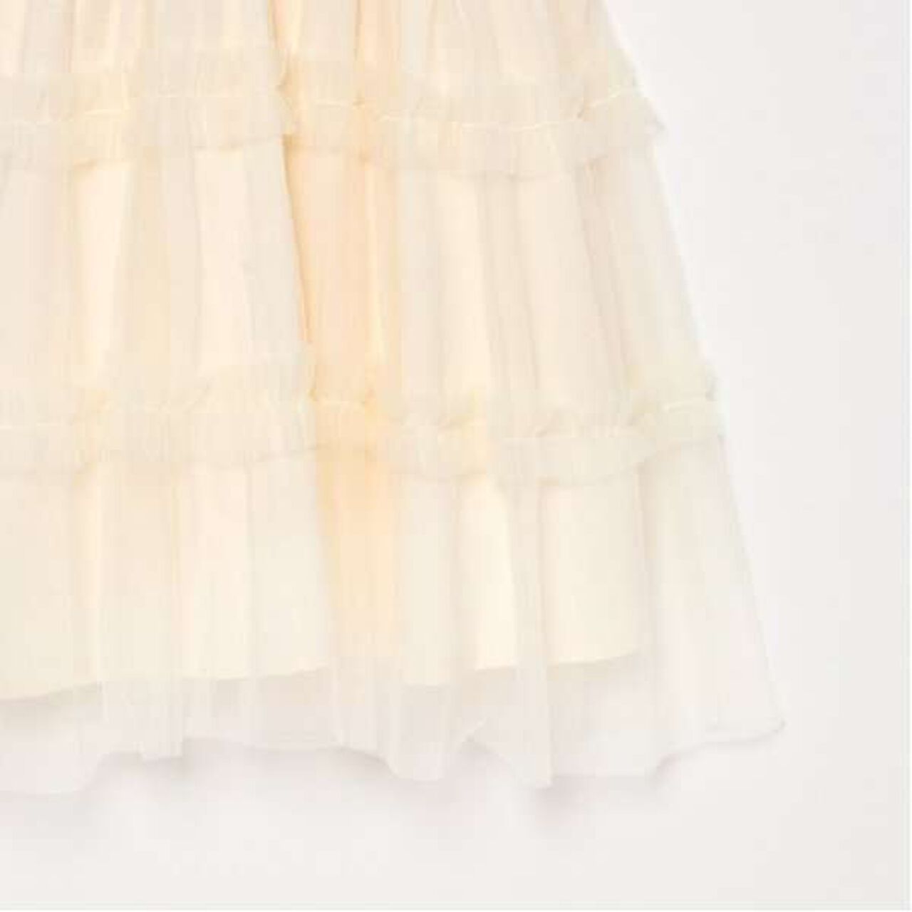 Shoulder Ribbon Fluffy Tulle Tunic,Black, large image number 11