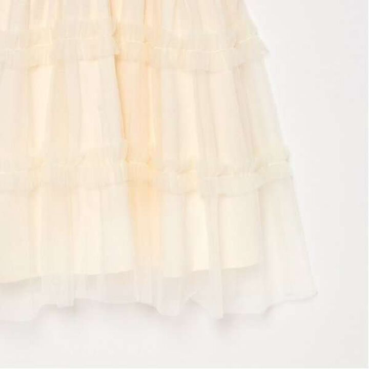 Shoulder Ribbon Fluffy Tulle Tunic,Black, medium image number 11