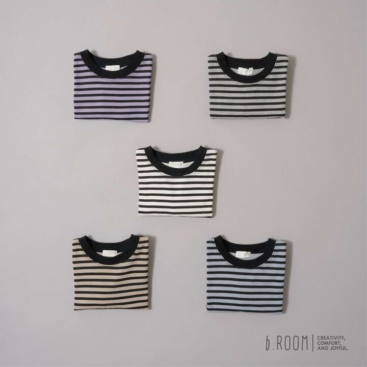 [Daily Standard Wear] Relaxed Oversized Stripe Long-Sleeve T-Shirt,Lilac, medium image number 18