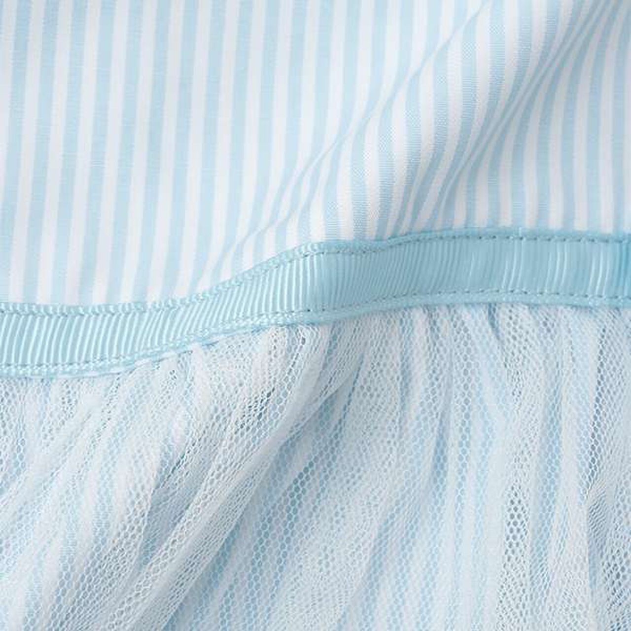 Rabbit Embroidery Docking Dress & Bloomers Set,Light blue, large image number 10